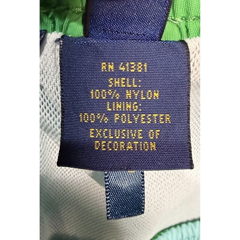 Polo Ralph Lauren Men's Teal Green Mesh Lined Swim Trunks Mid Rise Drawstring M